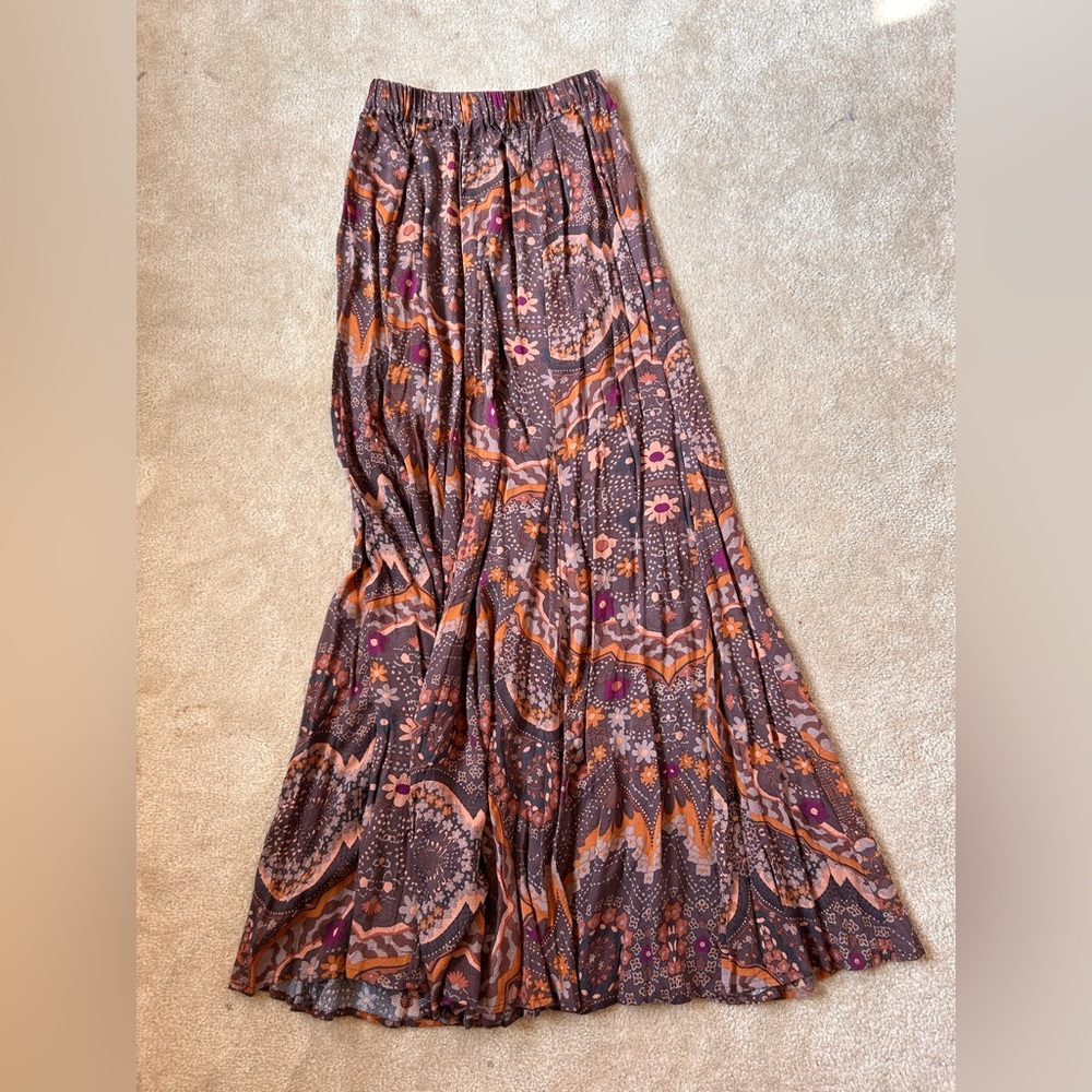 Free people floral brown skirt